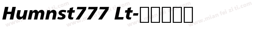 Humnst777 Lt字体转换